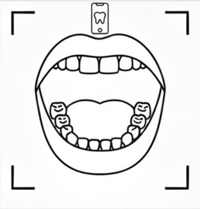 Lower teeth view